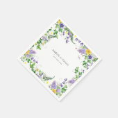 Serviette En Papier Mariage Fleur sauvage Rustique Boho (Coin)