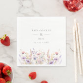 Serviette En Papier Mariage Fleur sauvage Spring Lilac (En situation)