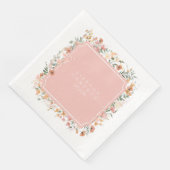 Serviette En Papier Mariage Fleur sauvage Sunny Pink ID1023 (Coin)
