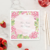 Serviette En Papier Mariage Fleurs d'été (En situation)