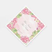Serviette En Papier Mariage Fleurs d'été (Coin)