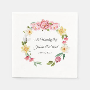 Serviette En Papier Mariage floral