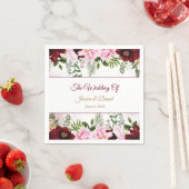 Serviette En Papier Mariage floral (En situation)
