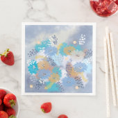 Serviette En Papier Mariage floral abstrait (En situation)
