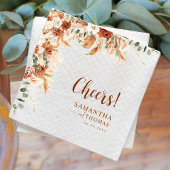 Serviette En Papier Mariage Floral Aquarelle Élégant Personnalisé