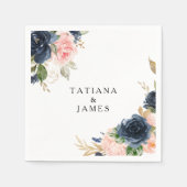 Serviette En Papier Mariage floral automne exquis Napkin (Devant)