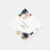 Serviette En Papier Mariage floral automne exquis Napkin (Coin)