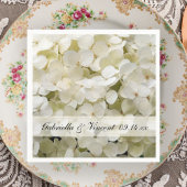 Serviette En Papier Mariage floral blanc Hydrangea