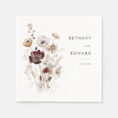 Serviette En Papier Mariage floral Boho Fall (Devant)