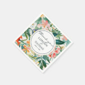 Serviette En Papier Mariage floral coloré (Coin)
