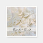 Serviette En Papier Mariage floral de carnation blanche (Devant)