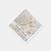 Serviette En Papier Mariage floral de carnation blanche (Coin)