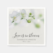 Serviette En Papier Mariage floral de l'orchidée (Devant)