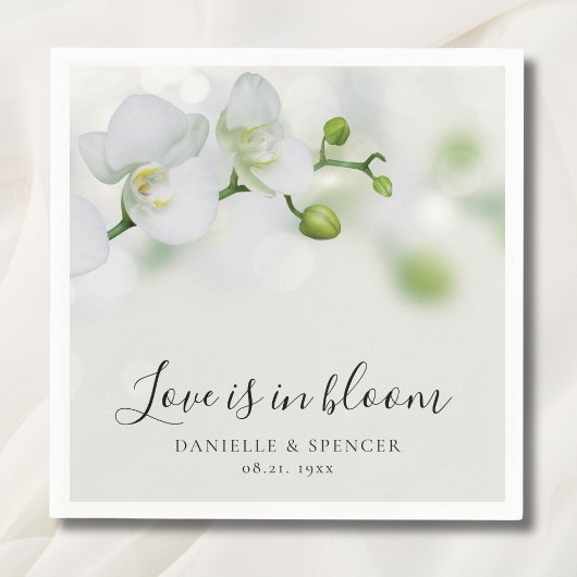Serviette En Papier Mariage floral de l'orchidée