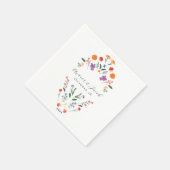 Serviette En Papier Mariage floral du jardin secret (Coin)