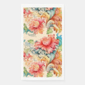 Serviette En Papier Mariage floral élégant victorien  (Devant)