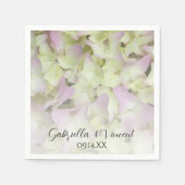 Serviette En Papier Mariage Floral Hydrangea Presque rose (Devant)
