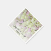 Serviette En Papier Mariage Floral Hydrangea Presque rose (Coin)