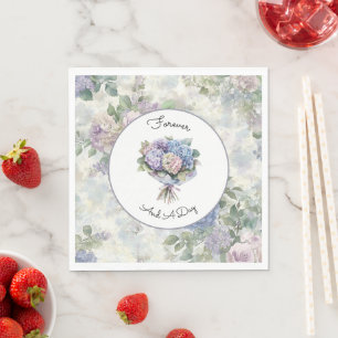 Serviette En Papier Mariage Floral Lavande Violette Romantique