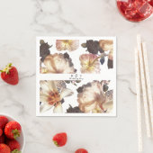 Serviette En Papier Mariage floral moderne romantique (En situation)