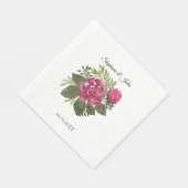 Serviette En Papier Mariage floral rose budget (Coin)