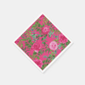 Serviette En Papier Mariage Floral Rose Clair (Coin)