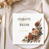 Serviette En Papier Mariage floral rustique