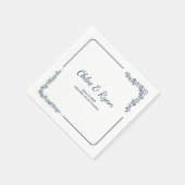 Serviette En Papier Mariage floral rustique (Coin)