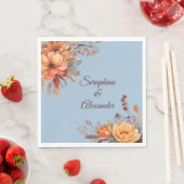 Serviette En Papier Mariage floral rustique de l'automne (En situation)