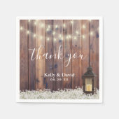 Serviette En Papier Mariage floral Rustique lanterne pour bébé (Devant)