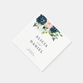 Serviette En Papier Mariage floral simple et élégant (Coin)