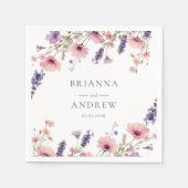 Serviette En Papier Mariage Floral spécifique au client (Devant)