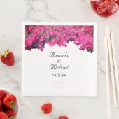 Serviette En Papier Mariage floral tropical (En situation)