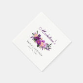 Serviette En Papier Mariage Floral Violet Ultra Violet P (Coin)