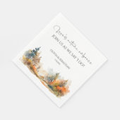 Serviette En Papier Mariage forestier d'automne rustique (Coin)