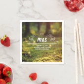 Serviette En Papier Mariage forestier enchanté (En situation)