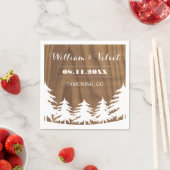 Serviette En Papier Mariage forestier Napkins (En situation)