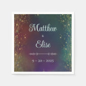 Serviette En Papier Mariage forestier rustique enchanté (Devant)