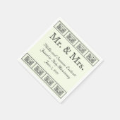 Serviette En Papier Mariage frontalier vintage Art déco (Coin)