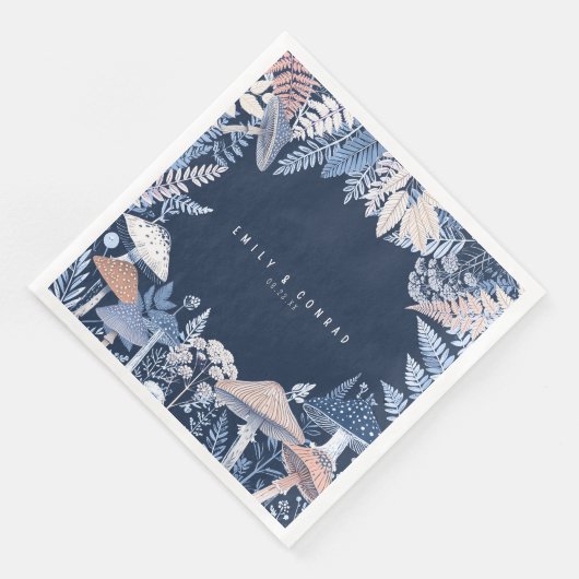 Serviette En Papier Mariage frontière sauvage et capricieuse ID1110 (Coin)