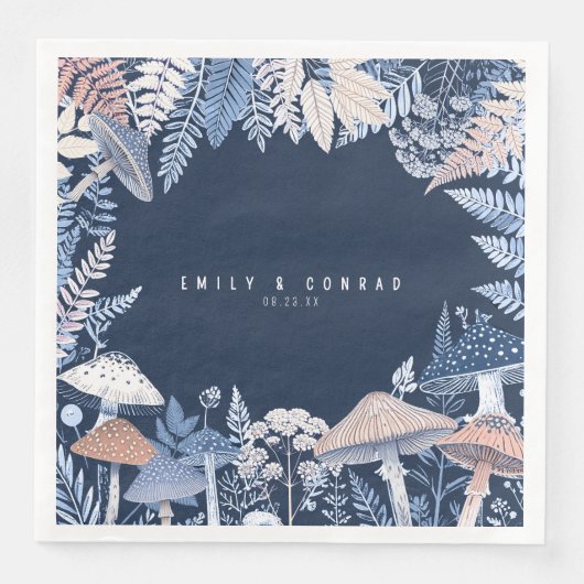 Serviette En Papier Mariage frontière sauvage et capricieuse ID1110 (Devant)