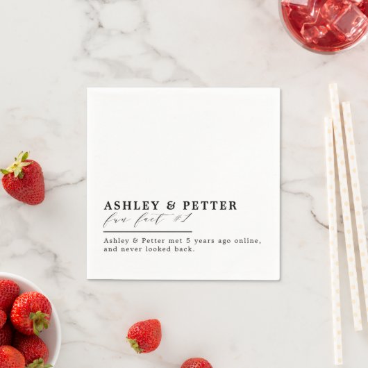 Serviette En Papier Mariage Fun Facts A propos de Couple Classic Scrip (En situation)