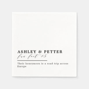 Serviette En Papier Mariage Fun Facts A propos de Couple Classic Scrip