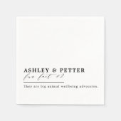 Serviette En Papier Mariage Fun Facts A propos de Couple Classic Scrip (Devant)