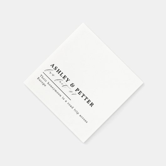 Serviette En Papier Mariage Fun Facts A propos de Couple Classic Scrip (Coin)
