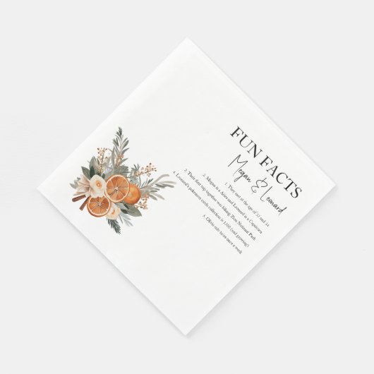 Serviette En Papier Mariage Fun faits hiver automne verdure (Coin)