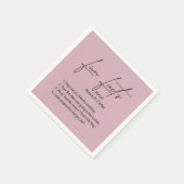 Serviette En Papier Mariage Fun Faits Sur Dusty Rose (Coin)