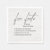 Serviette En Papier Mariage Fun Faits Sur Le Bois Blanchi (Devant)