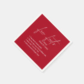 Serviette En Papier Mariage Fun Fun Facts Sur Rouge (Coin)