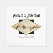 Serviette En Papier Mariage gay d'art classique (Devant)